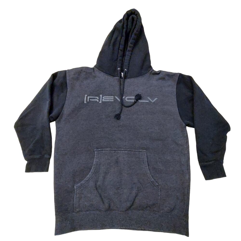 Revolv Men's Gray/Black Long Sleeve Hoodie Size Large